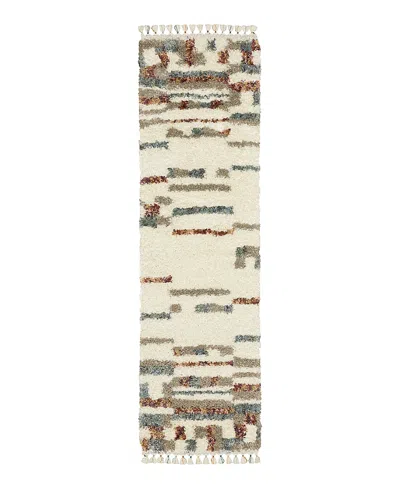 Oriental Weavers Axis Ax06a Runner Area Rug, 2'3 X 7'6 In Ivory