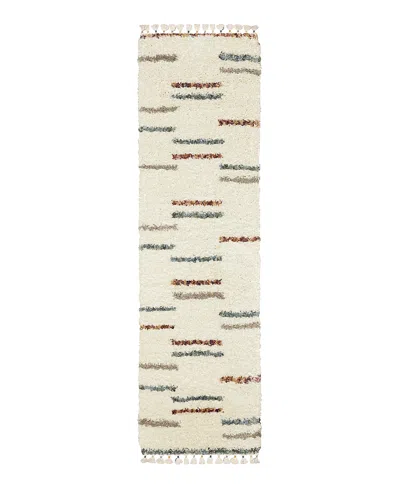 Oriental Weavers Axis Ax04a Runner Area Rug, 2'3 X 7'6 In Ivory