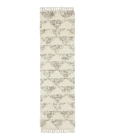 Oriental Weavers Axis Ax05a Runner Area Rug, 2'3 X 7'6 In Ivory
