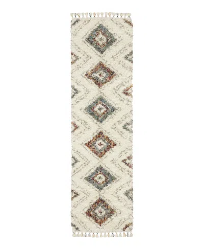 Oriental Weavers Axis Ax07a Runner Area Rug, 2'3 X 7'6 In Ivory