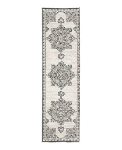 Oriental Weavers Ellington Ell01 Runner Area Rug, 2'3 X 7'6 In Ivory