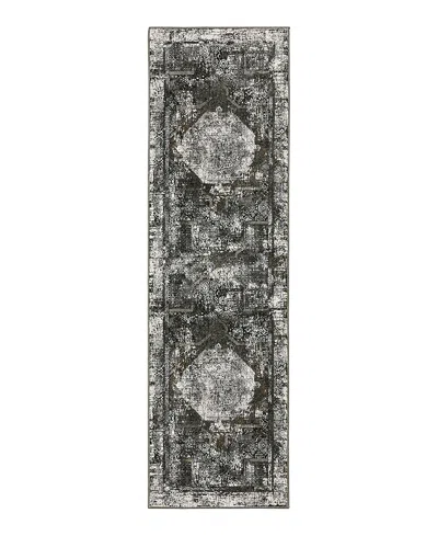 Oriental Weavers Gemini 090o2 Runner Area Rug, 2'3 X 7'6 In Charcoal