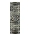 Oriental Weavers Gemini 2060v Runner Area Rug, 2'3 X 7'6 In Charcoal