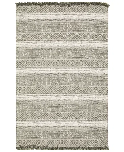 Oriental Weavers Gillian 4925a 3'3x5' Area Rug In Charcoal