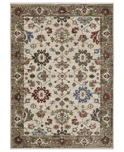 Oriental Weavers Hastings Ha03w 2'3x7'6 Runner Area Rug In Ivory