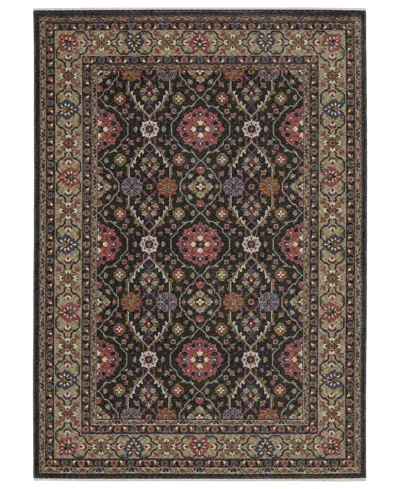 Oriental Weavers Hastings Ha07d 6'7x9'6 Area Rug In Charcoal