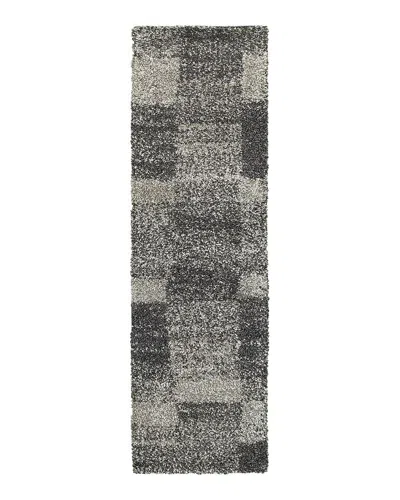 Oriental Weavers Henderson Shag 531z Runner Rug, 2'3 X 7'6 In Gray/charcoal