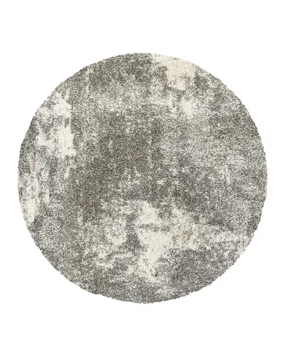 Oriental Weavers Henderson Shag 5503 Round Rug, 7'10 X 7'10 In Gray/ivory