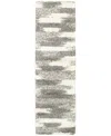 Oriental Weavers Henderson Shag 565j9 2'3"x7'6" Runner Area Rug In Gray