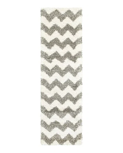 Oriental Weavers Henderson Shag 625w Runner Rug, 2'3 X 7'6 In Gray/ivory