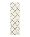 Oriental Weavers Henderson Shag 90 Runner Rug, 2'3 X 7'6 In Ivory/gray