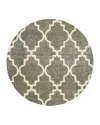 Oriental Weavers Henderson Shag 92 Round Rug, 7'10 X 7'10 In Gray/ivory