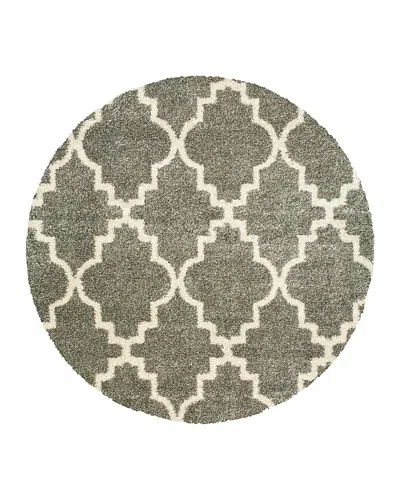 Oriental Weavers Henderson Shag 92 Round Rug, 7'10 X 7'10 In Gray/ivory