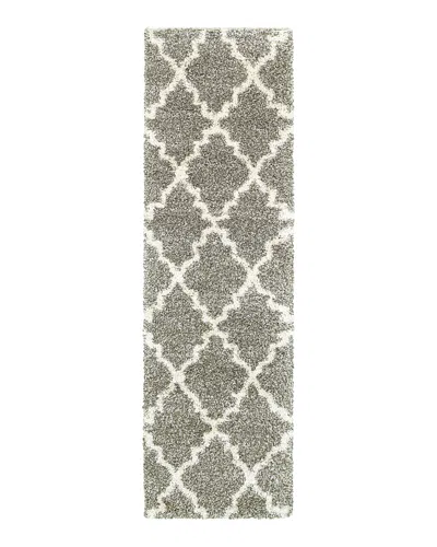 Oriental Weavers Henderson Shag 92 Runner Rug, 2'3 X 7'6 In Gray/ivory