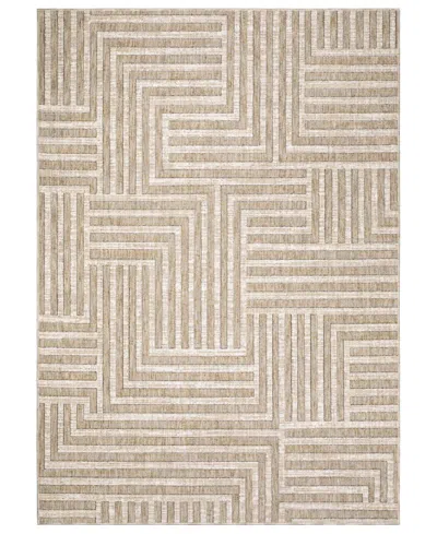 Oriental Weavers Hunter Hnt03 6'7"x9'6" Area Rug In Neutral