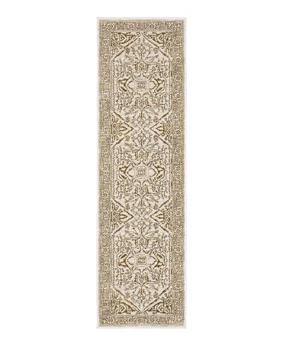 Oriental Weavers Intrigue Int03 Runner Area Rug, 2'3 X 7'6 In Ivory