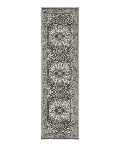 Oriental Weavers Intrigue Int04 Runner Area Rug, 2'3 X 7'6 In Grey