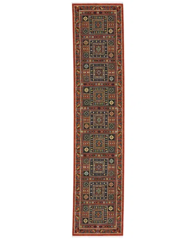 Oriental Weavers Lilihan 002c6 2'6"x12' Runner Area Rug In Brown
