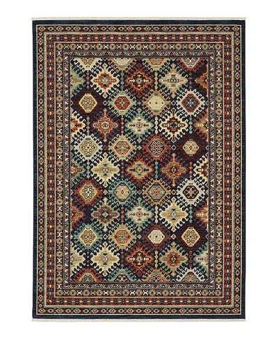 Oriental Weavers Lilihan 003b6 Area Rug, 6'7 X 9'6 In Navy