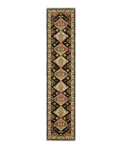 Oriental Weavers Lilihan 051k6 Runner Area Rug, 2'6 X 12' In Charcoal