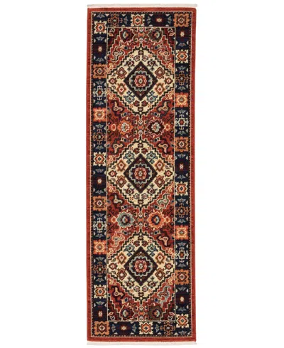 Oriental Weavers Lilihan 2061v 2'x6' Runner Area Rug In Red