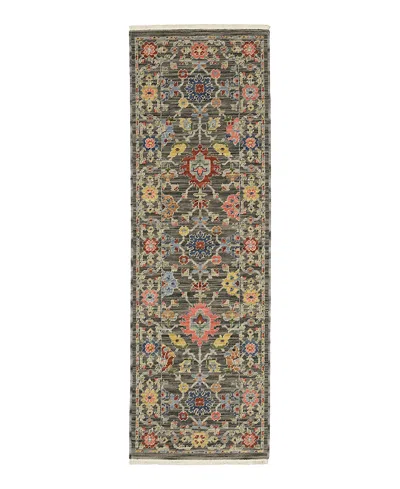 Oriental Weavers Lucca 093k1 Runner Area Rug, 2' X 6' In Grey