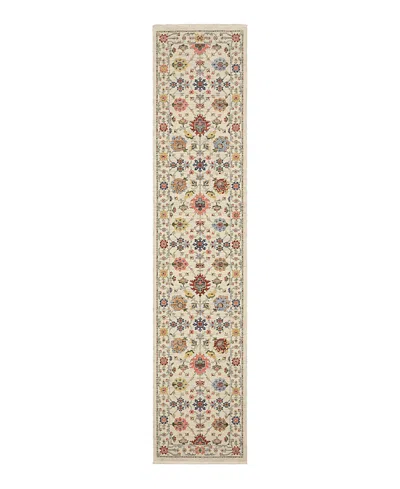 Oriental Weavers Lucca 093w1 Runner Area Rug, 2'6 X 12' In Ivory