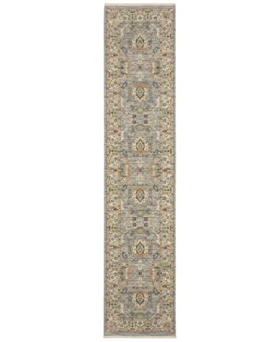 Oriental Weavers Lucca 2063l 2'6"x12' Runner Area Rug In Gray