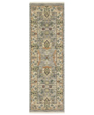 Oriental Weavers Lucca 2063l 2'x6' Runner Area Rug In Gray