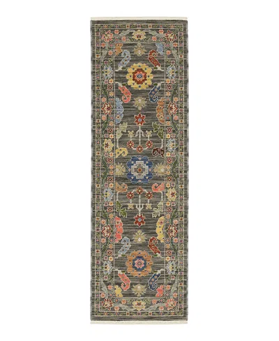 Oriental Weavers Lucca 5506k Runner Area Rug, 2' X 6' In Grey