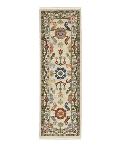 Oriental Weavers Lucca 5506w Runner Area Rug, 2' X 6' In Ivory