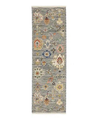 Oriental Weavers Lucca 5507e Runner Area Rug, 2' X 6' In Grey
