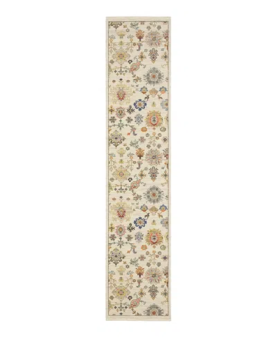 Oriental Weavers Lucca 5507w Runner Area Rug, 2'6 X 12' In Ivory