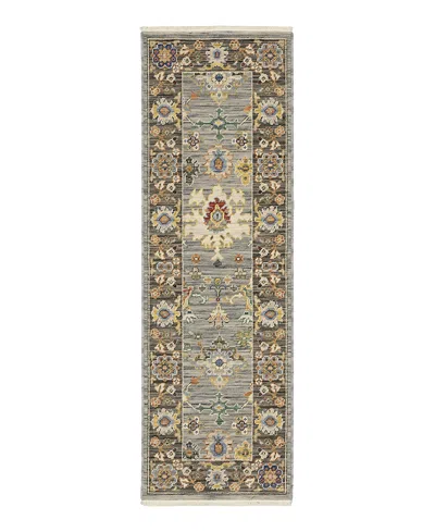 Oriental Weavers Lucca 846d1 Runner Area Rug, 2' X 6' In Blue