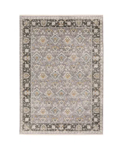 Oriental Weavers Maharaja 91e Gray And Blue 6'7" X 9'6" Area Rug In Multi