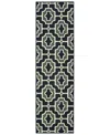 Oriental Weavers Marina 1491z Black/gray 2'3" X 7'6" Indoor/outdoor Runner Area Rug In Multi