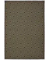 Oriental Weavers Marina 2335k Black/tan 3'7" X 5'6" Indoor/outdoor Area Rug In Multi