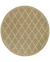Oriental Weavers Marina 7765 7'10" Indoor/outdoor Round Area Rug In Brown