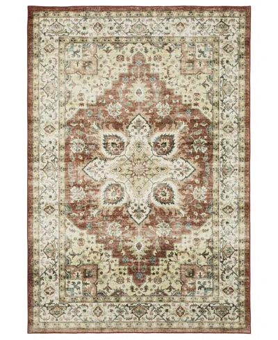 Oriental Weavers Sumter Washable Sum01 2'x8' Runner Area Rug In Red