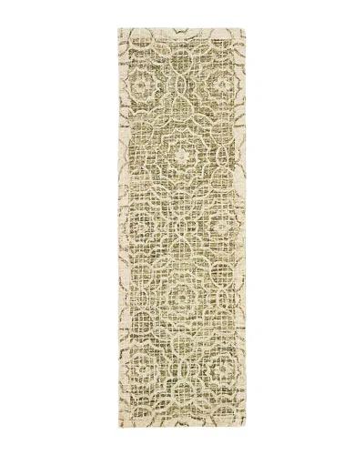 Oriental Weavers Tallavera 55606 Runner Area Rug, 2'6 X 8' In Green/ivory