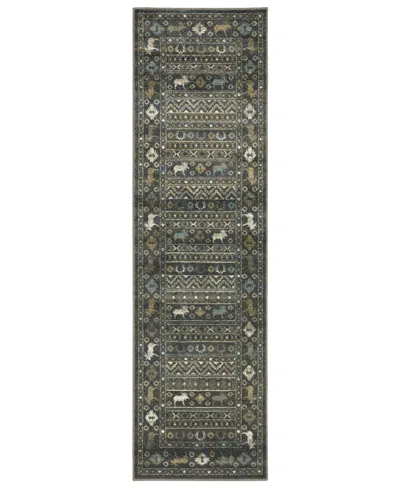 Oriental Weavers Venice 095e8 2'3"x7'6" Runner Area Rug In Green