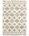 Oriental Weavers Verona Shag 1330w Ivory/brown 5'3" X 7'6" Area Rug