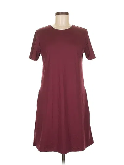 Pre-owned Origamei Foldwear Casual Dress In Burgundy