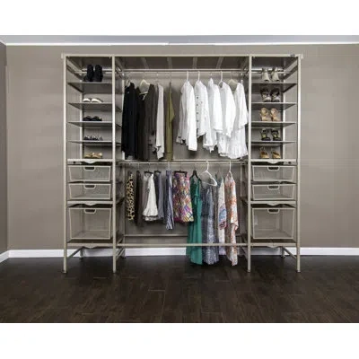 Origami 95" W Closet System Reach-in Sets In Beige