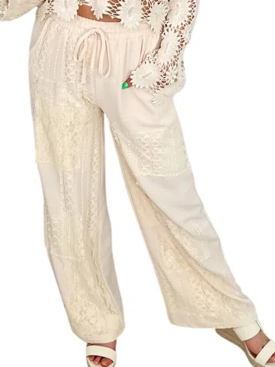 Origami Calling The Shots High-rise Pants In Cream In Multi