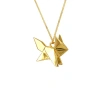 Origami Jewellery Fox Necklace Gold