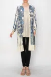 Origami Oversized Jacket With Lace In Denim In Multi