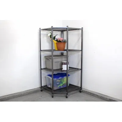 Origami R5 Series: 4-shelf Heavy Duty Corner Rack In Powder Coated
