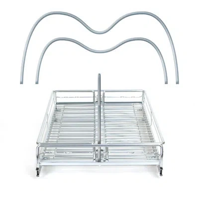 Origami Sliding Pullout Cabinet Drawer Adjustable 13" To 21" Wide In Silver;chromed Plating