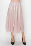 Origami Women's Grace Shimmer Midi Skirt In Mauve